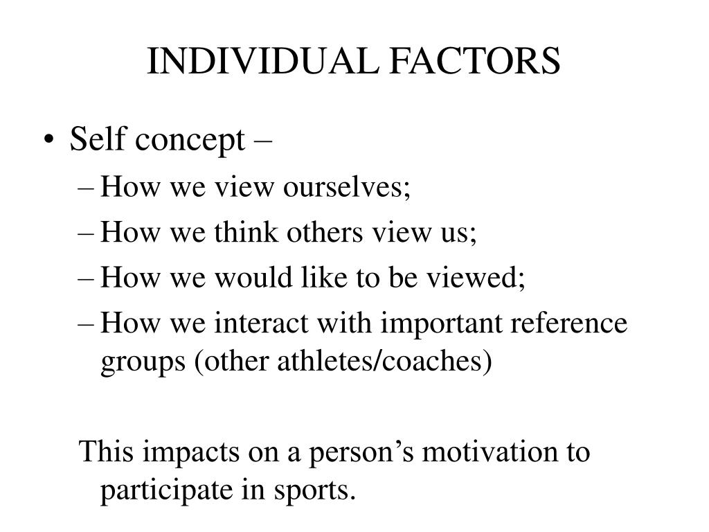 individual factors individual factors