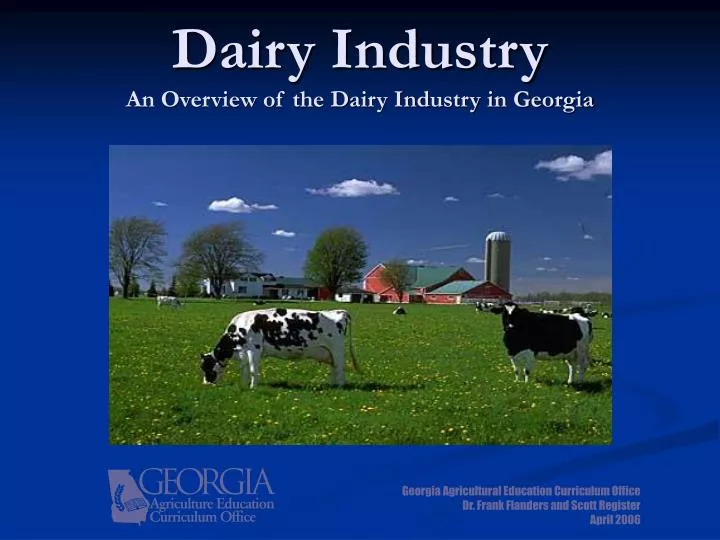 dairy industry an overview of the dairy industry in georgia n.