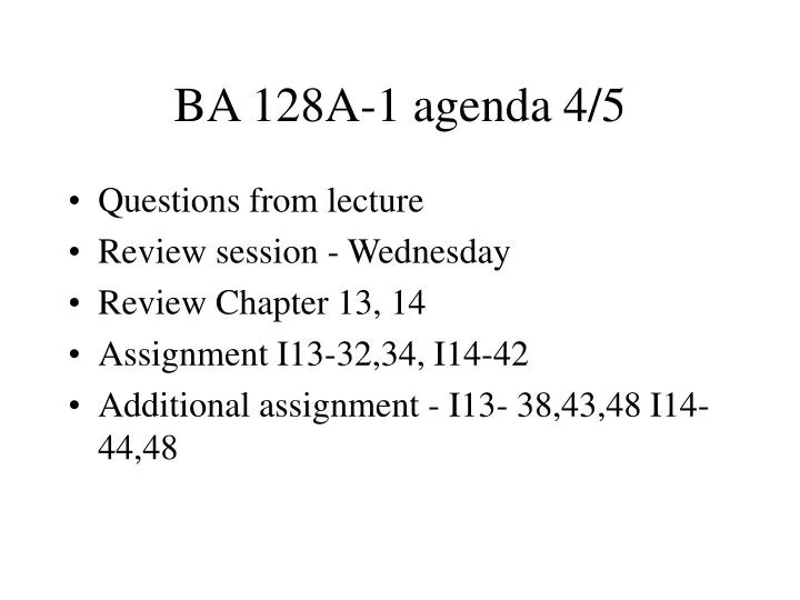 ba 128a 1 agenda 4 5 n.