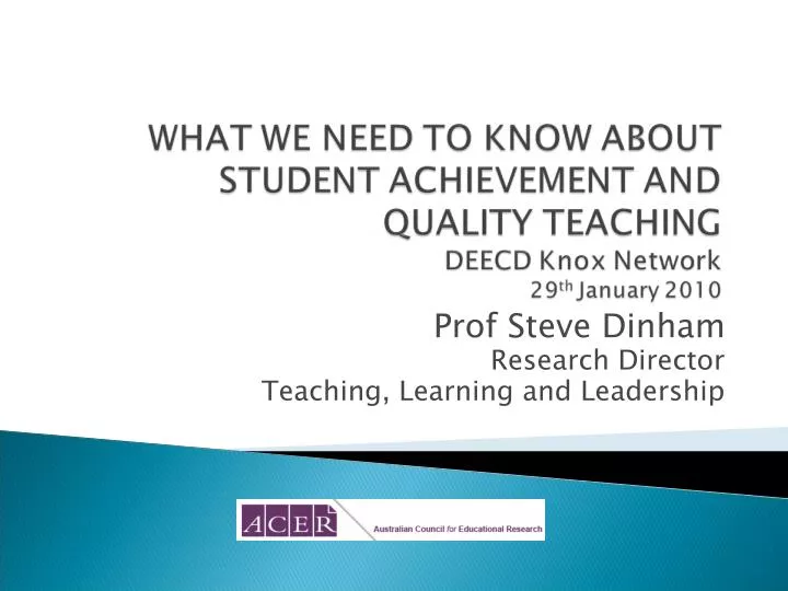 prof steve dinham research director teaching learning and leadership n.