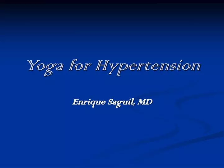 yoga for hypertension n.