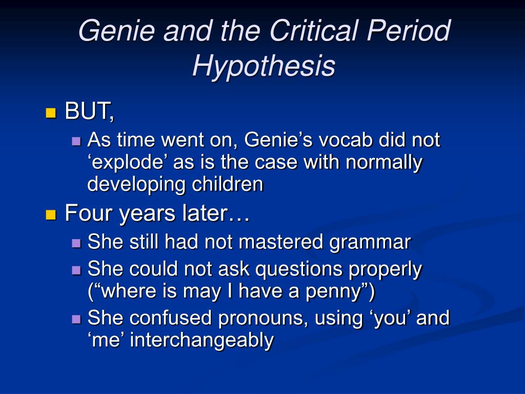 critical period hypothesis genie's case