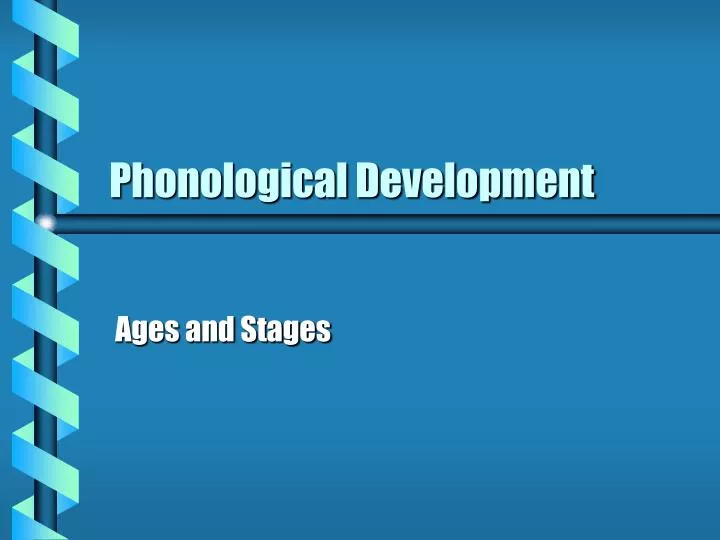 phonological development n.