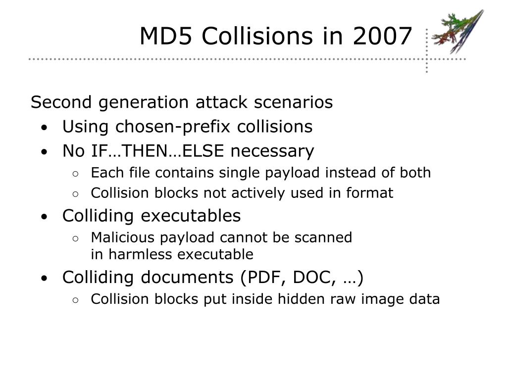 PPT MD5 Considered Harmful Today Creating a rogue CA certificate PPT MD5 Considered Harmful Today Creating a rogue CA certificate