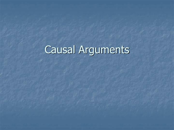 causal arguments n.