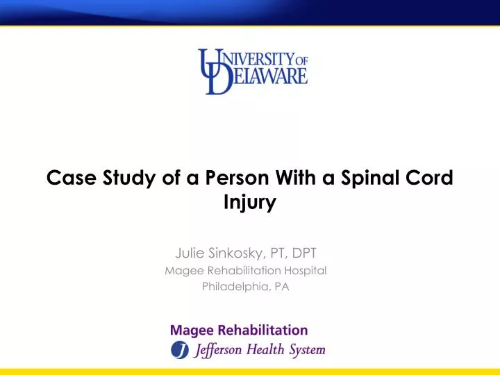 case study of a person with a spinal cord injury n.
