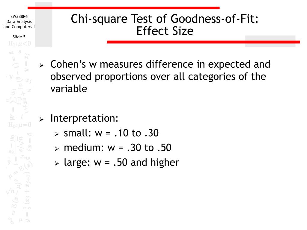 PPT - Chi-square Test of Goodness-of-Fit PowerPoint Presentation, free  download - ID:202221