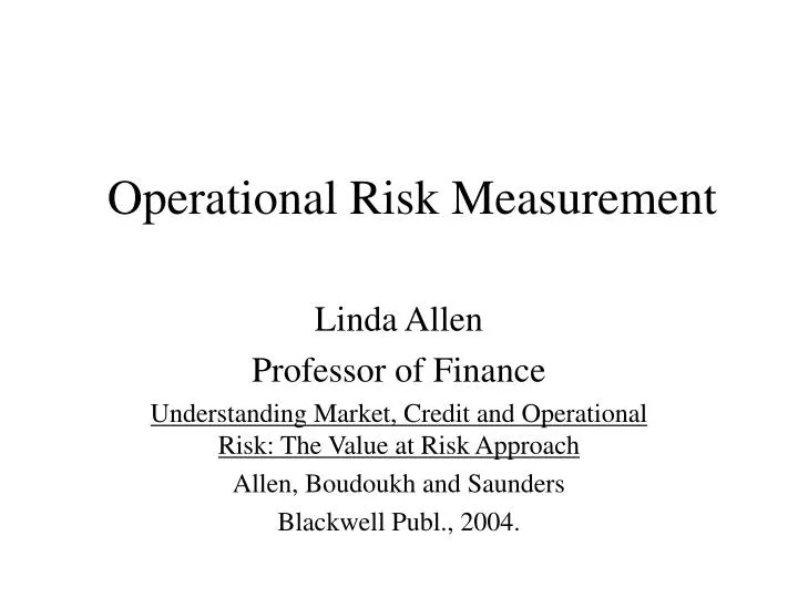 PPT Operational Risk Measurement PowerPoint Presentation Free 