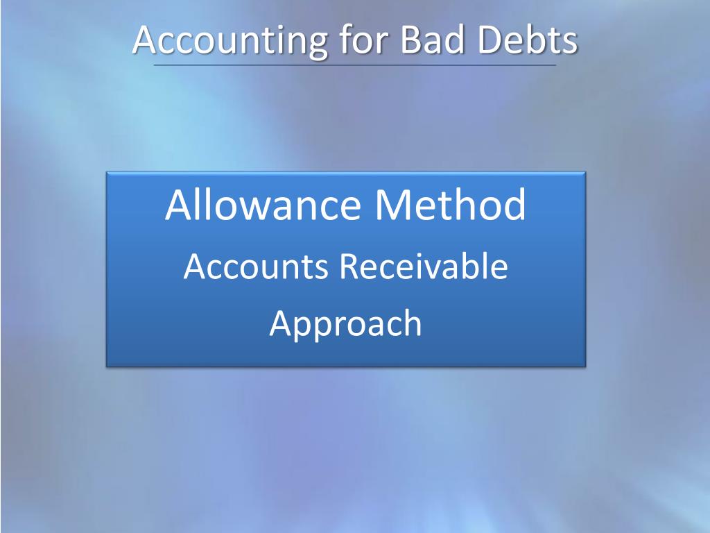 Bad Debt Expense Debit Or Credit Balance