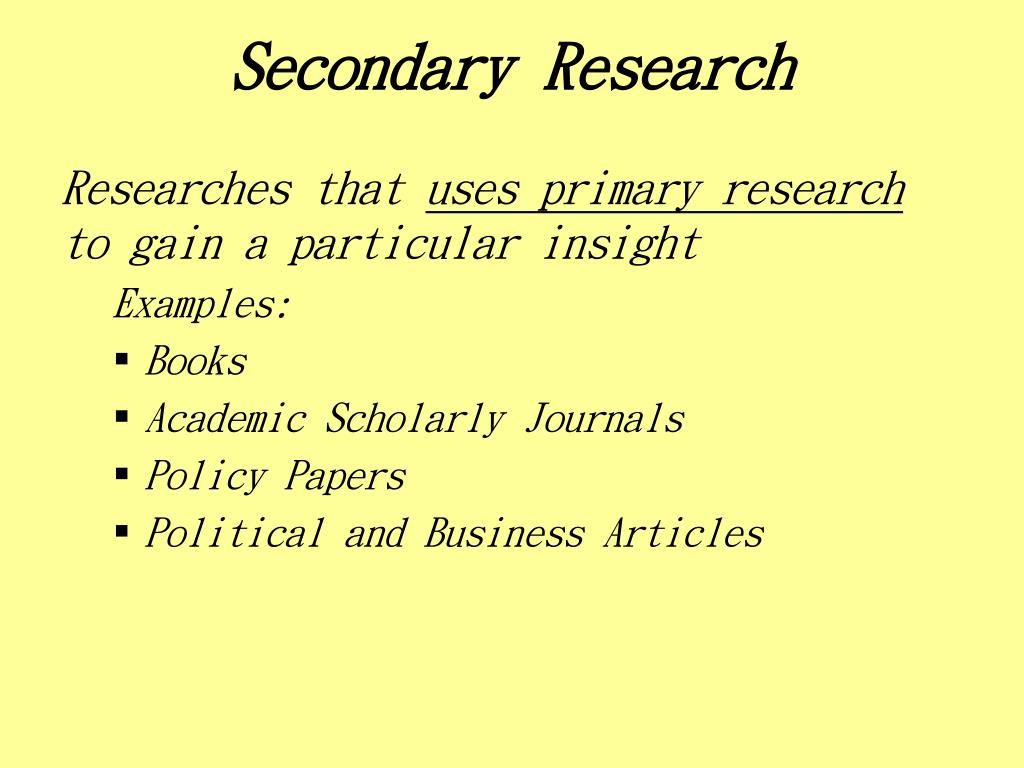 secondary research examples secondary research examples