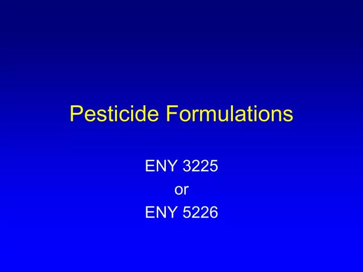 pesticide formulations n.