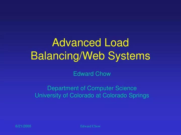 advanced load balancing web systems n.