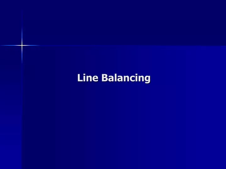 line balancing n.