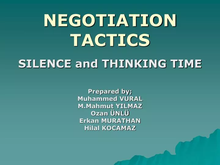 negotiation tactics n.