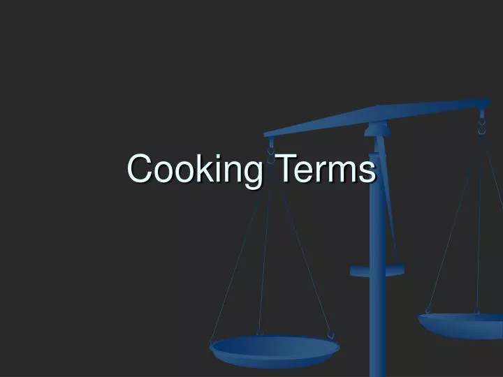 cooking terms n.