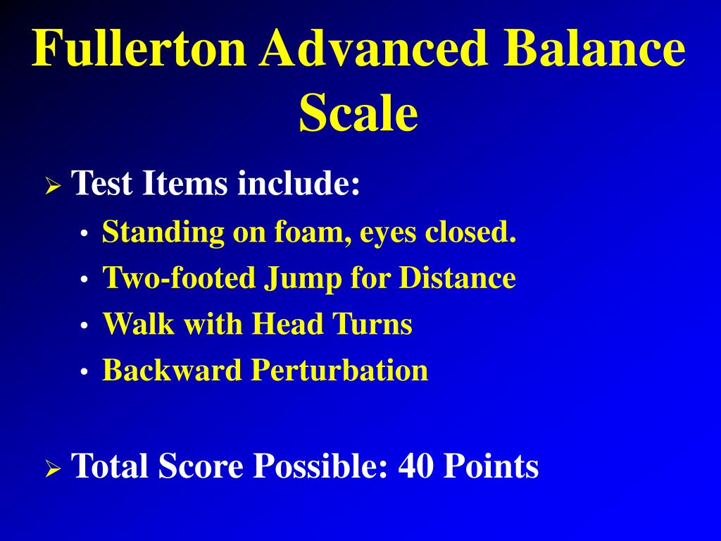 PPT Introduction to FallProof TM Balance Tests PowerPoint PPT Introduction to FallProof TM Balance Tests PowerPoint