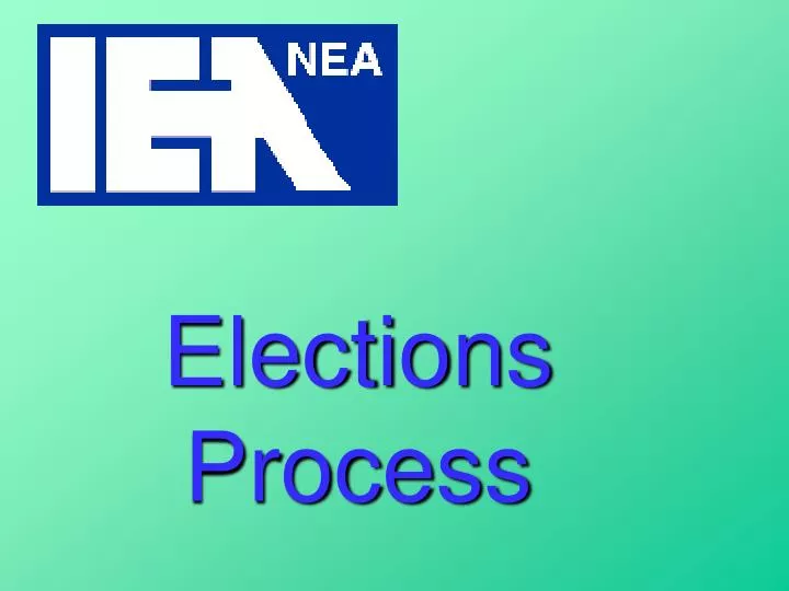 elections process n.