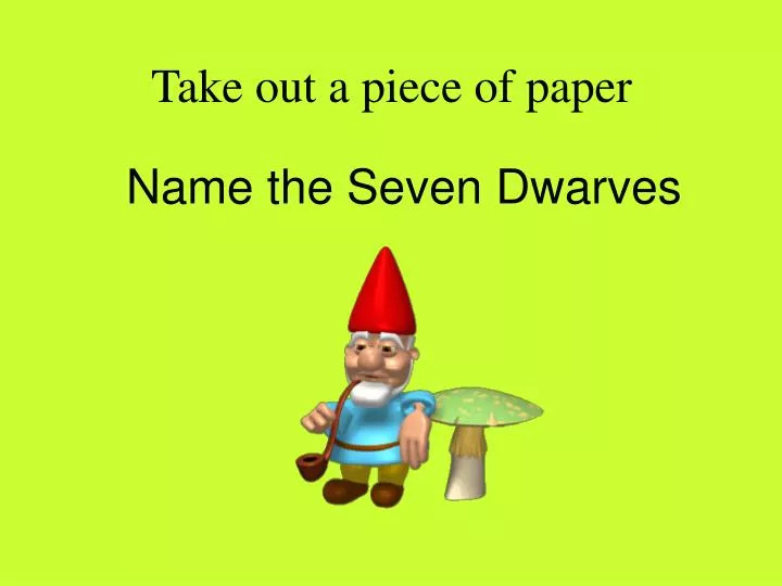 name the seven dwarves n.