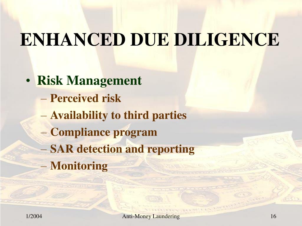 enhanced due diligence money laundering - customer due diligence money laundering