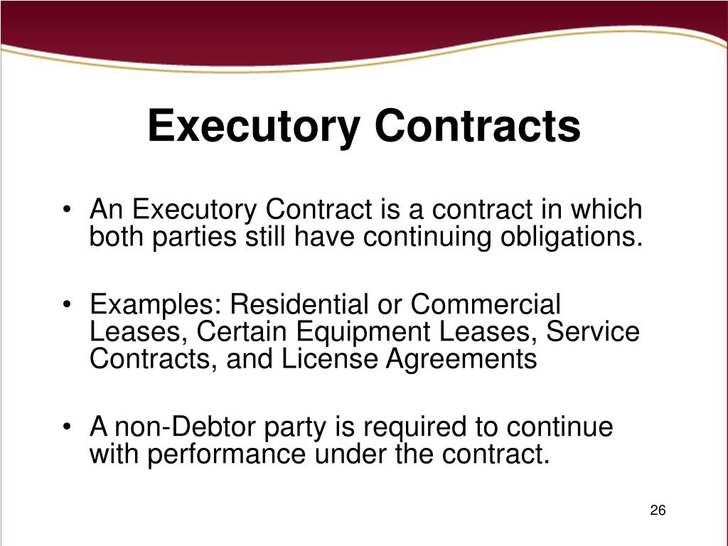 executory contract assignment