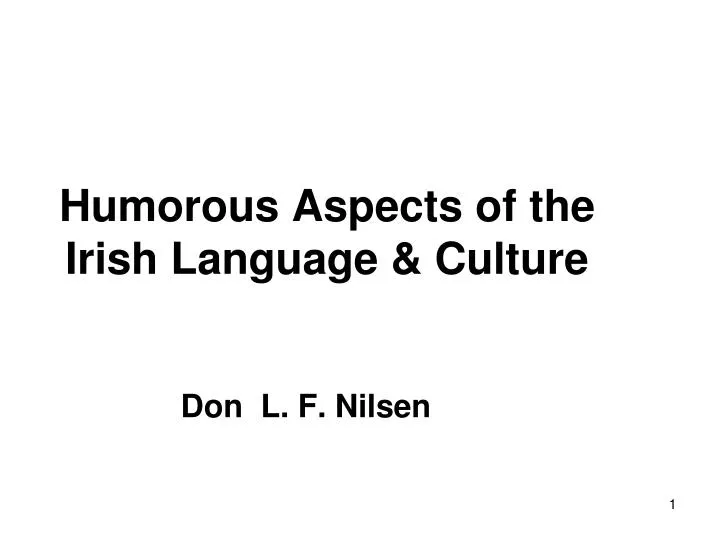 humorous aspects of the irish language culture n.