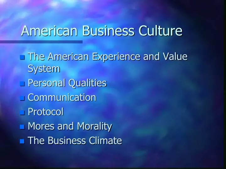 american business culture n.
