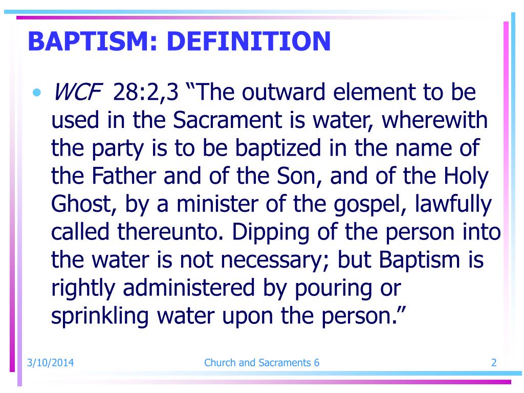 PPT BAPTISM PowerPoint Presentation, free download ID204940