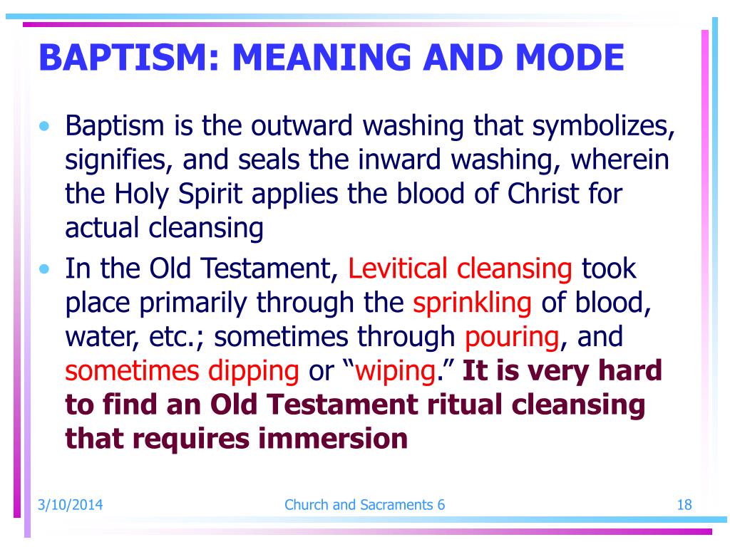 PPT BAPTISM PowerPoint Presentation, free download ID204940