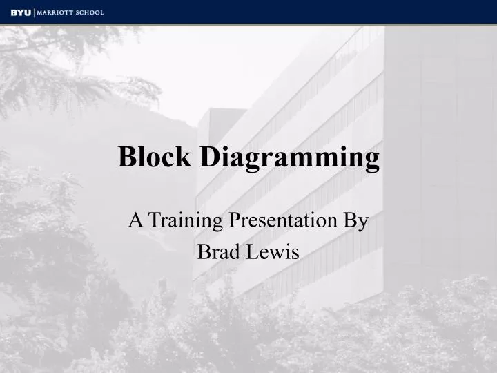 block diagramming n.