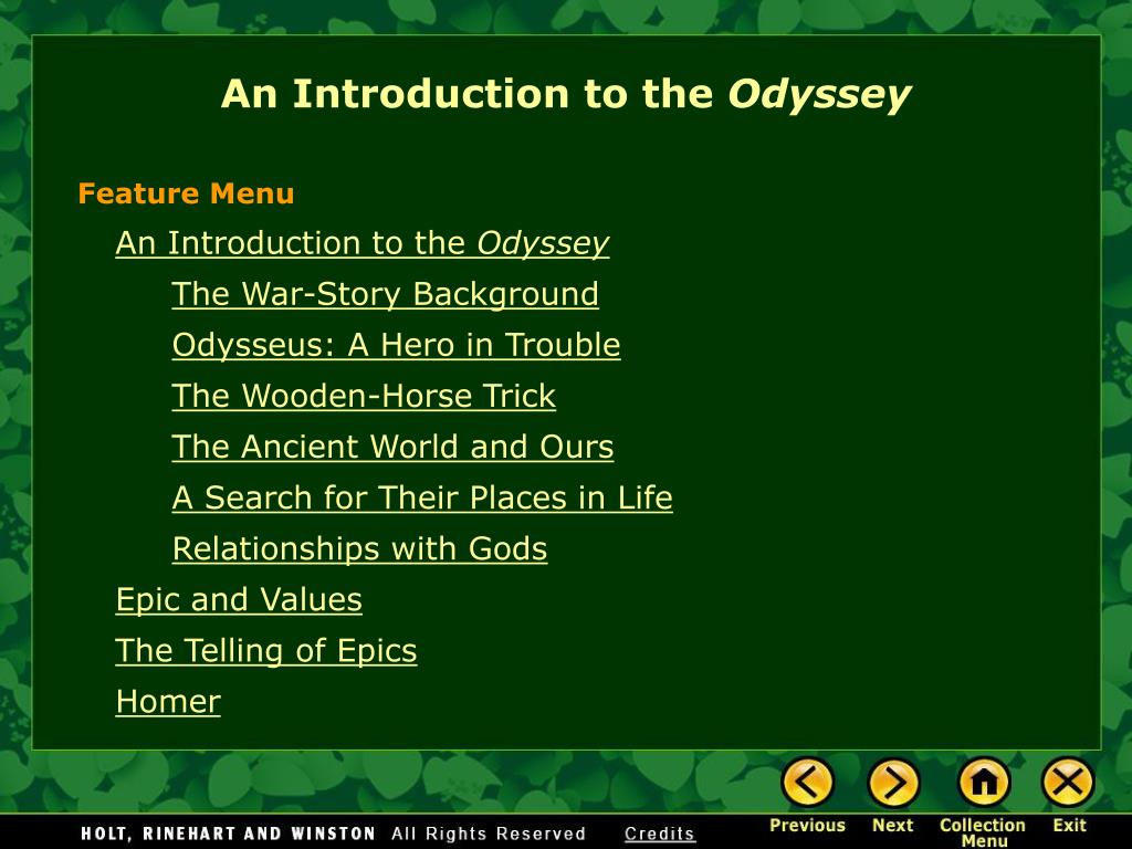 odyssey essay introduction