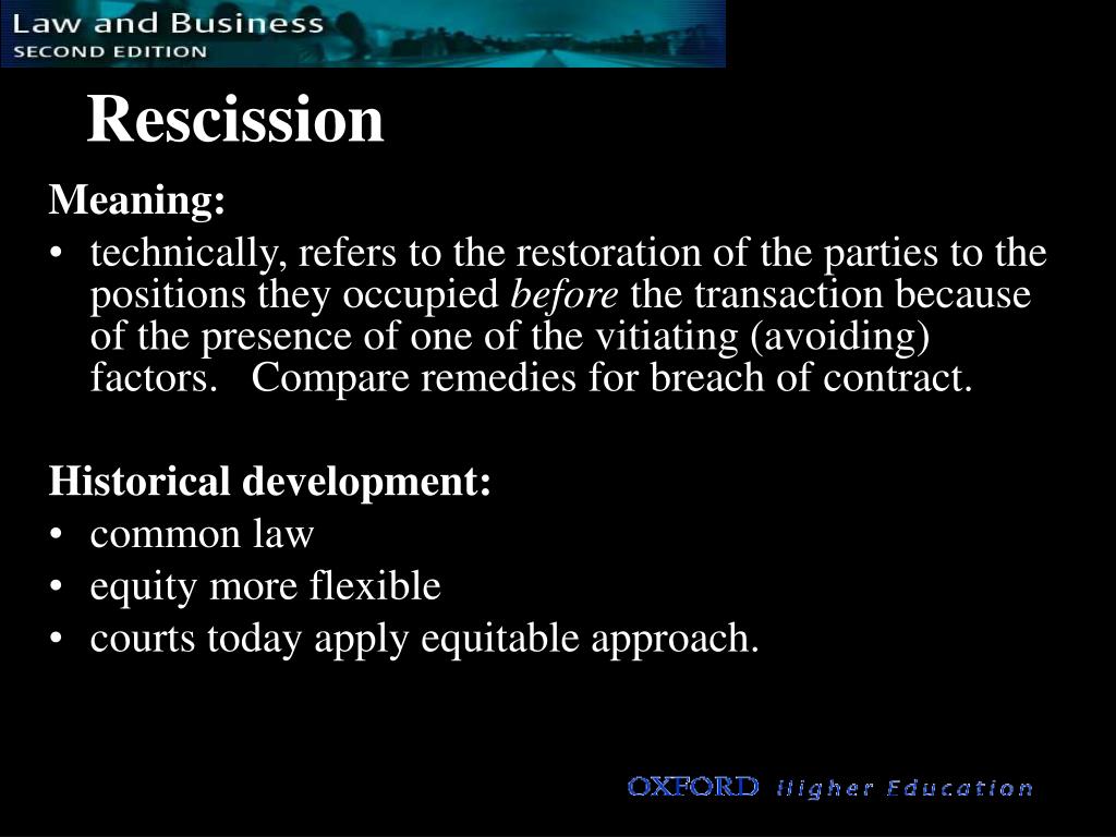 PPT - Vitiating Factors and Rescission PowerPoint Presentation, free