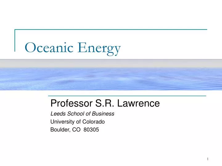 oceanic energy n.