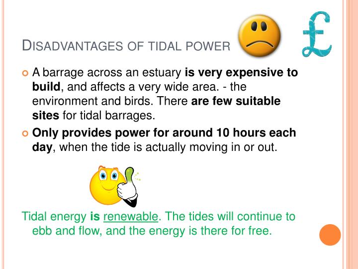 disadvantages of tidal power