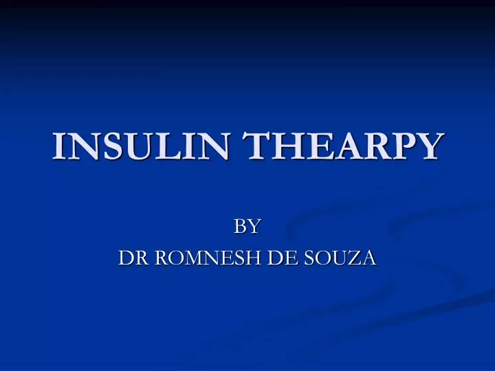 insulin thearpy n.