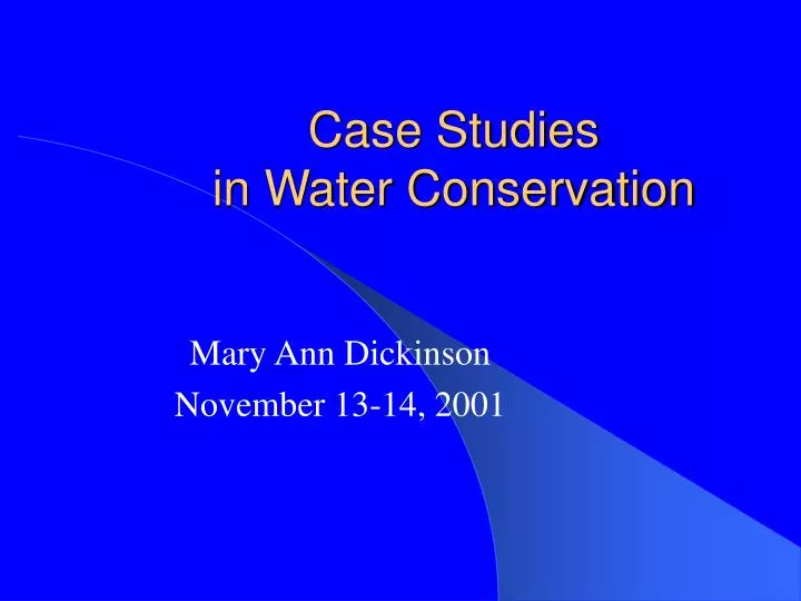case study questions on water