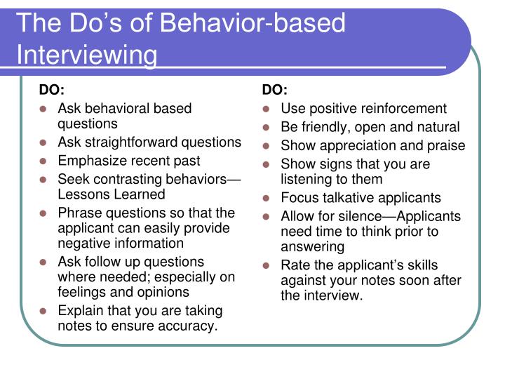 ppt diy do it yourself tutorial the behavioral based interview behavioural based questions