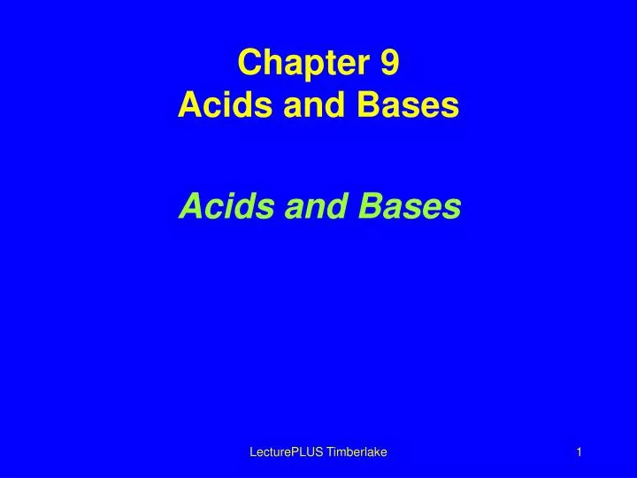 chapter 9 acids and bases n.