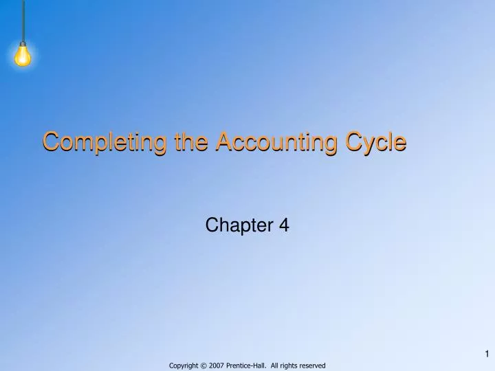 completing the accounting cycle n.