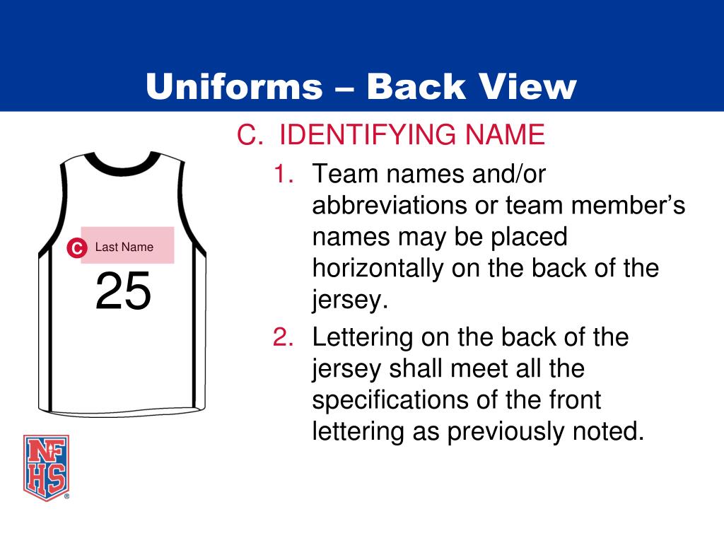 PPT NFHS Basketball Legal Uniforms PowerPoint Presentation, free