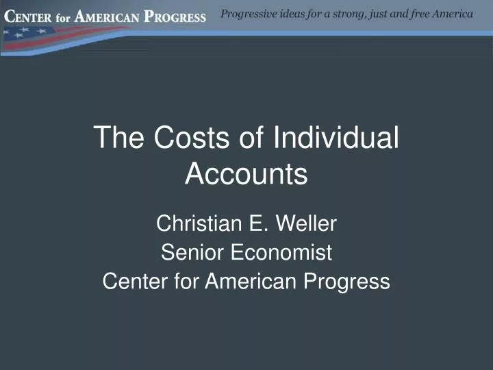 the costs of individual accounts n.