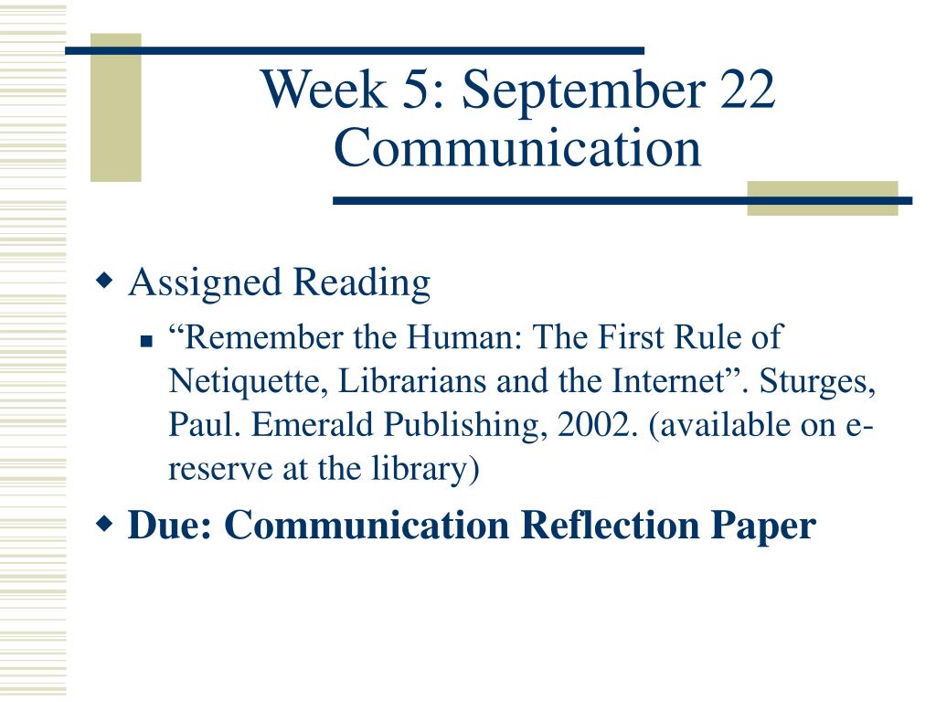 communication reflection paper communication reflection paper