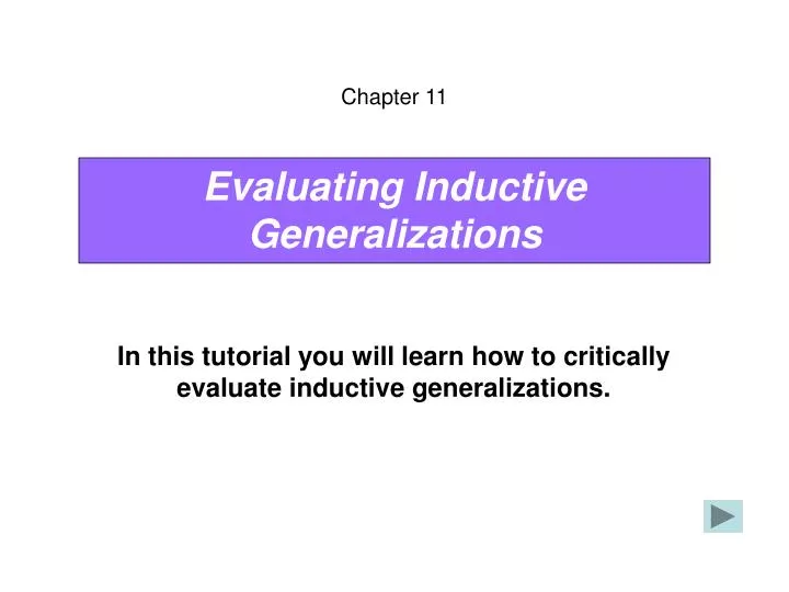 evaluating inductive generalizations n.