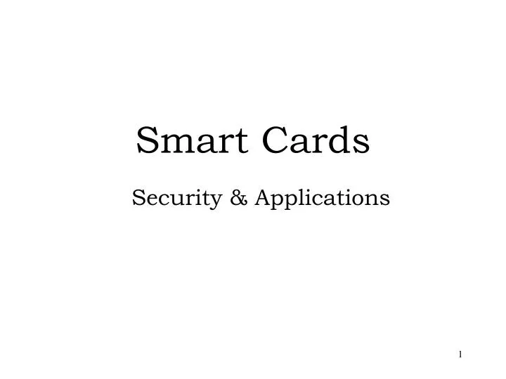 smart cards n.
