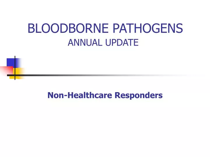 bloodborne pathogens annual update n.