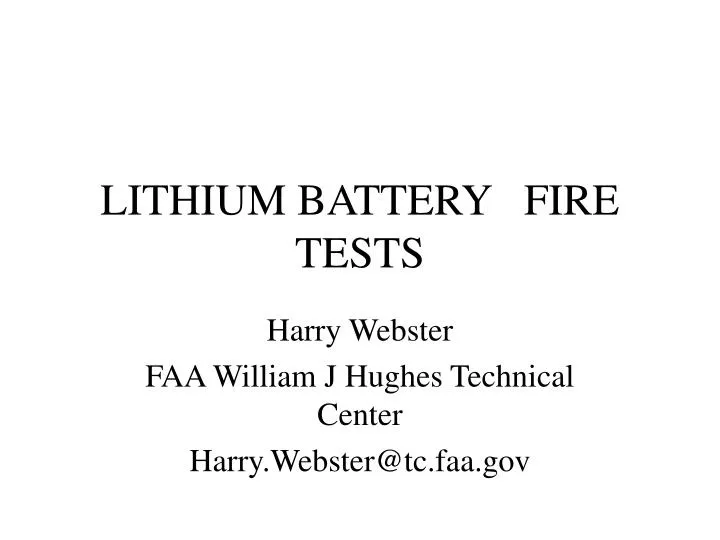 lithium battery fire tests n.