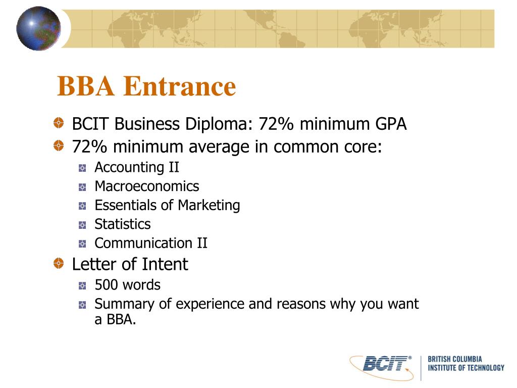 PPT - The BCIT BBA Bachelor of Business Administration Degree