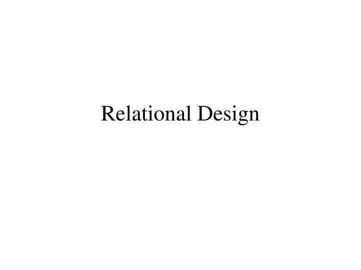 relational design n.