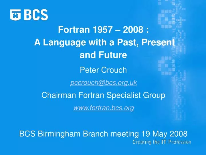 fortran 1957 2008 a language with a past present and future n.