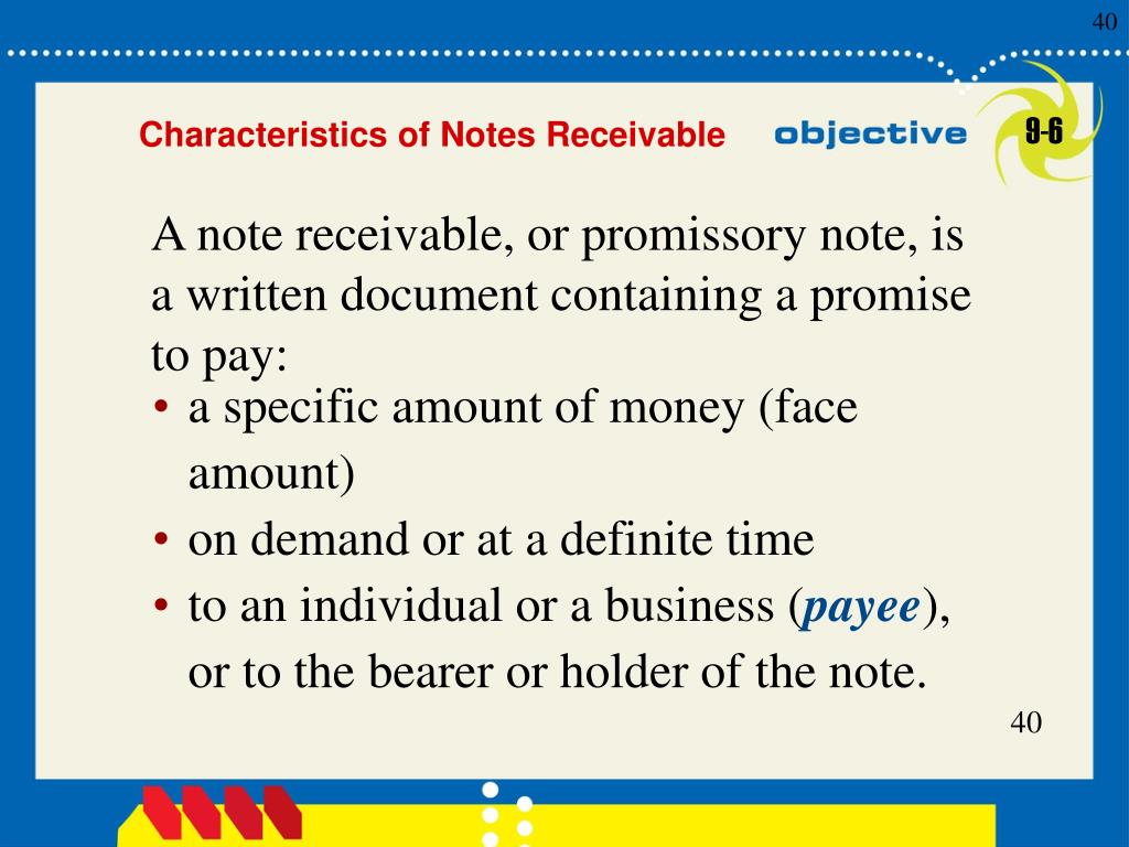 presentation of notes receivable