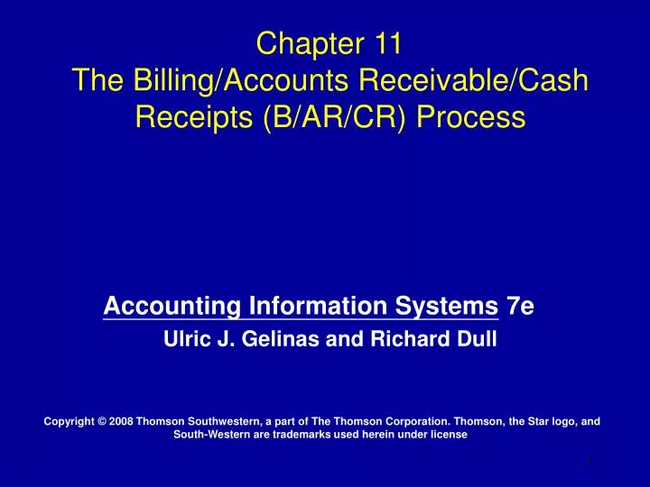 chapter 11 the billing accounts receivable cash receipts b ar cr process n.